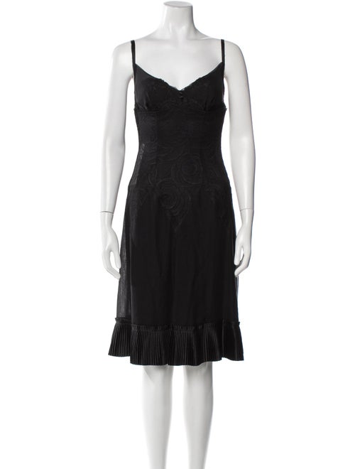 Dolce & Gabbana V-Neck Knee-Length Dress