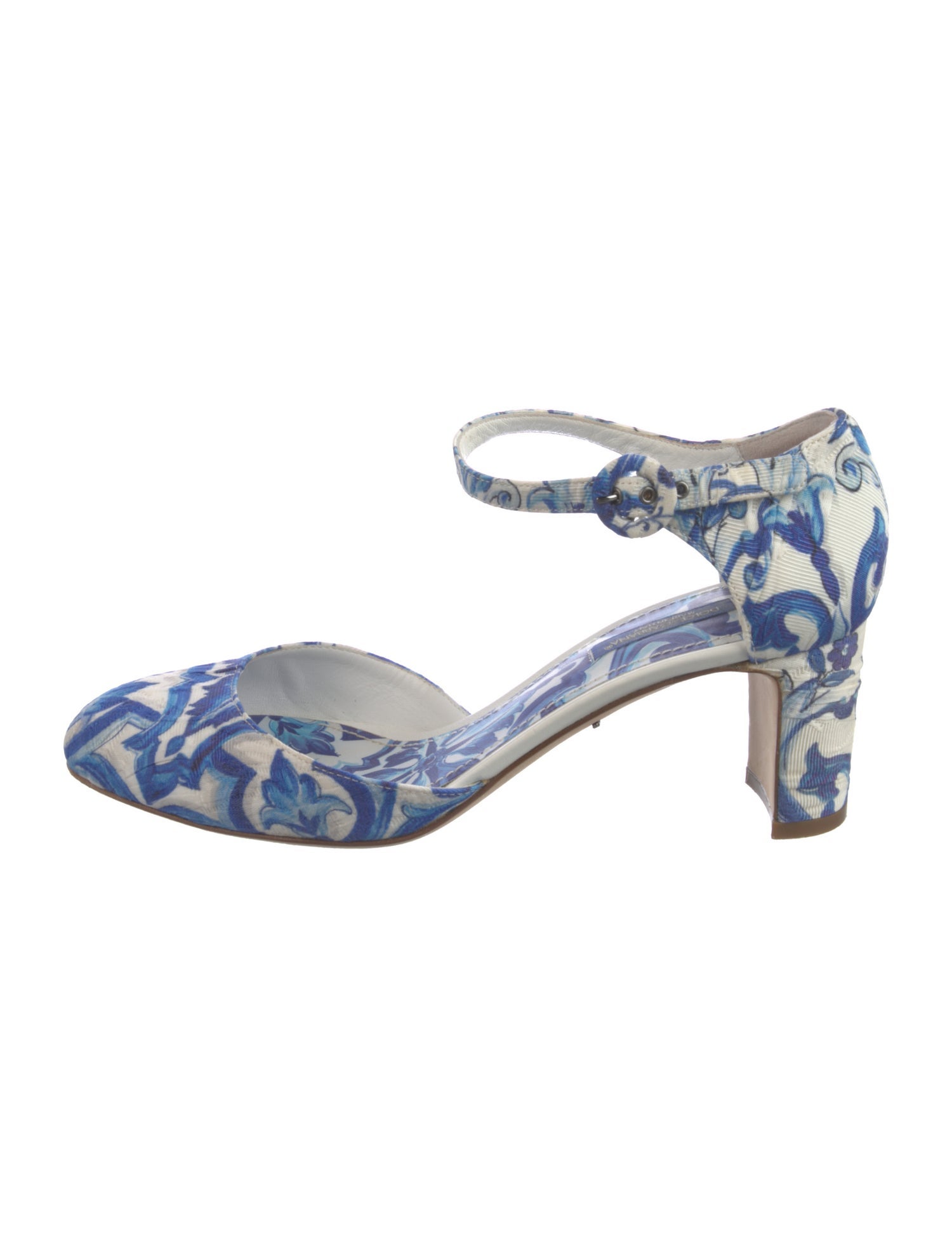 Dolce & Gabbana Majolica Print D'Orsay Pumps
