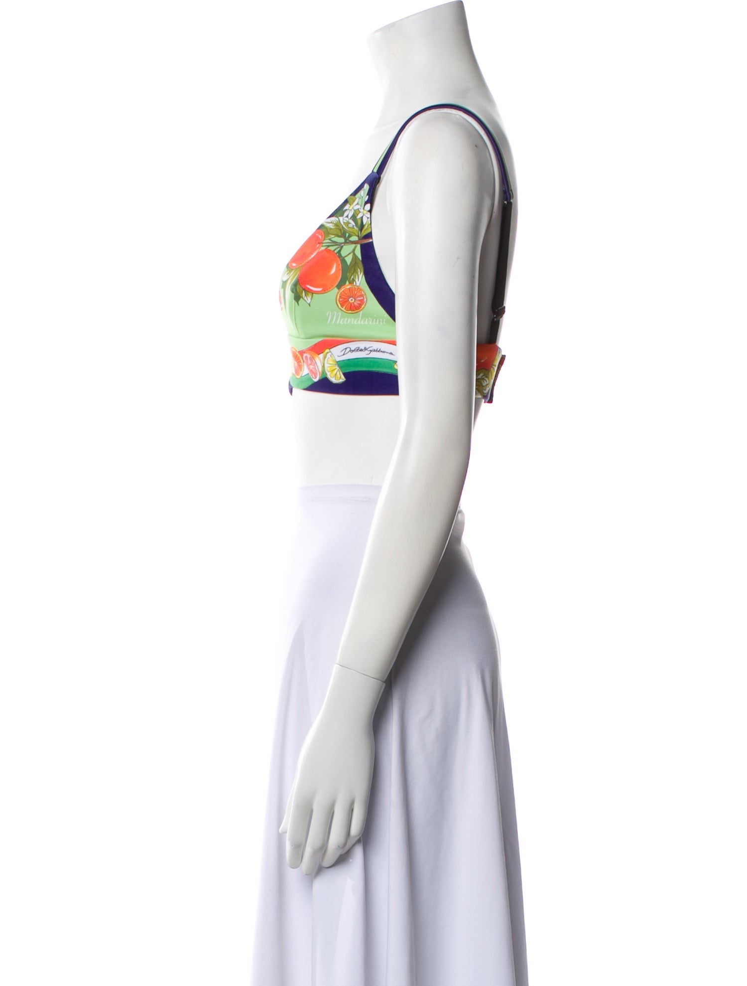 Dolce & Gabbana Printed Square Neckline Crop Top