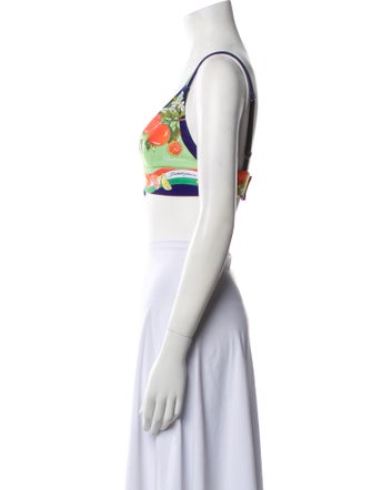 Dolce & Gabbana Printed Square Neckline Crop Top