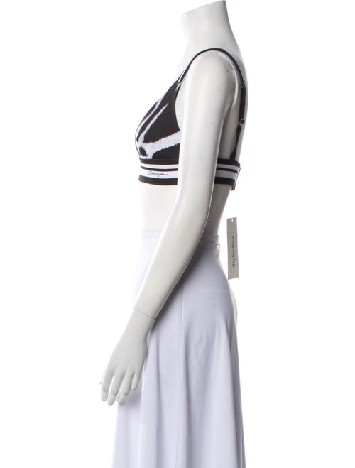 Dolce & Gabbana Printed V-Neck Crop Top