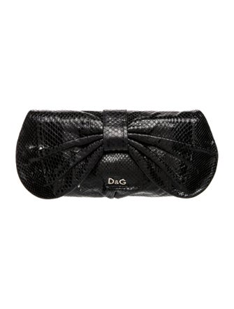 D&G Snakeskin Bow Clutch