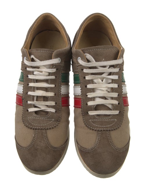 Dolce & Gabbana Leather Colorblock Pattern Sneakers