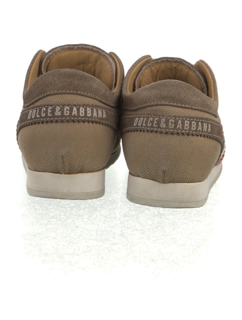 Dolce & Gabbana Leather Colorblock Pattern Sneakers