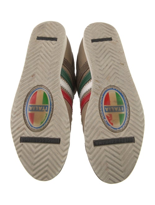 Dolce & Gabbana Leather Colorblock Pattern Sneakers