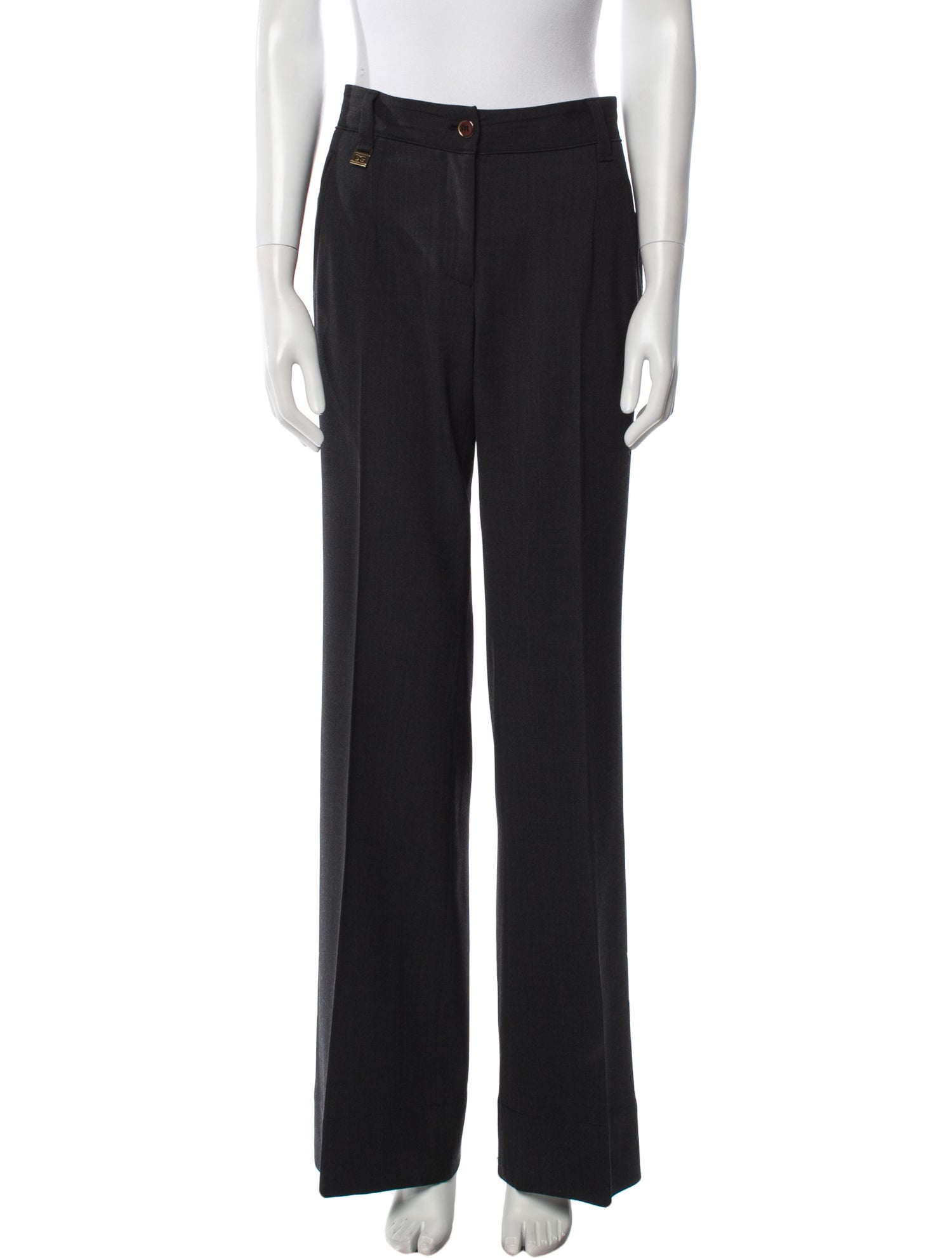 Dolce & Gabbana Virgin Wool Wide Leg Pants