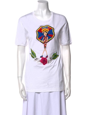 Dolce & Gabbana Graphic Print Crew Neck T-Shirt