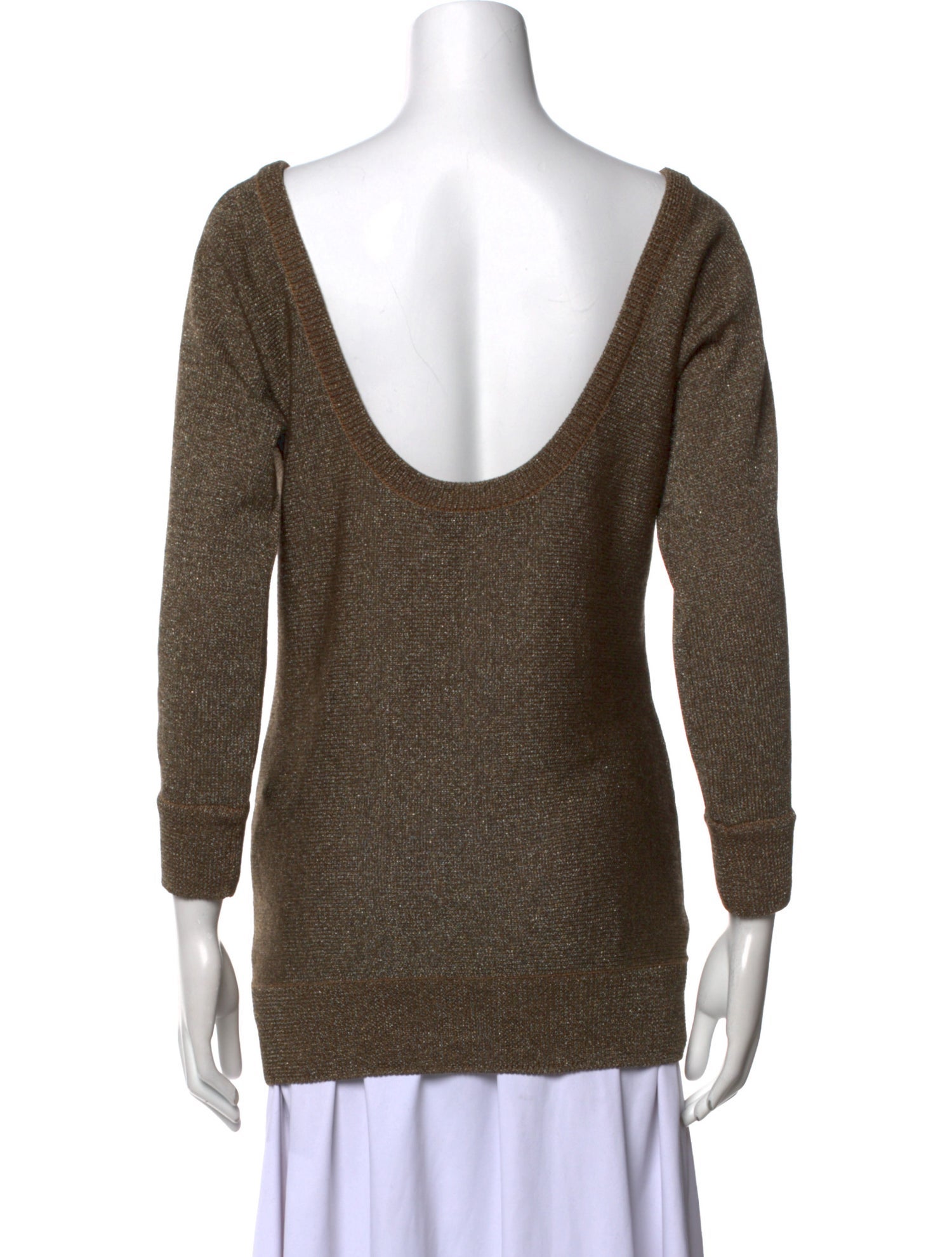 Dolce & Gabbana Scoop Neck Three-Quarter Sleeve Top