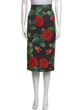 Dolce & Gabbana Floral Print Knee-Length Skirt