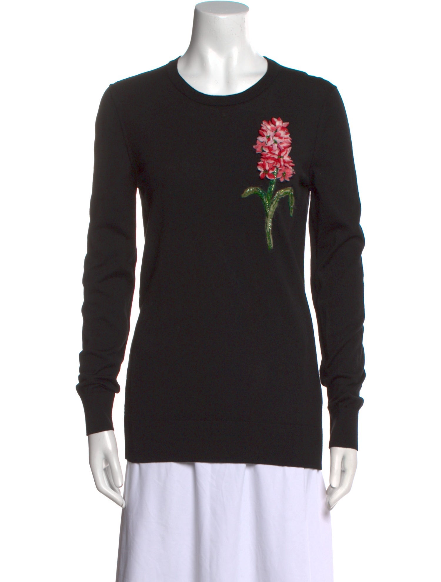 Dolce & Gabbana Virgin Wool Graphic Print Sweater