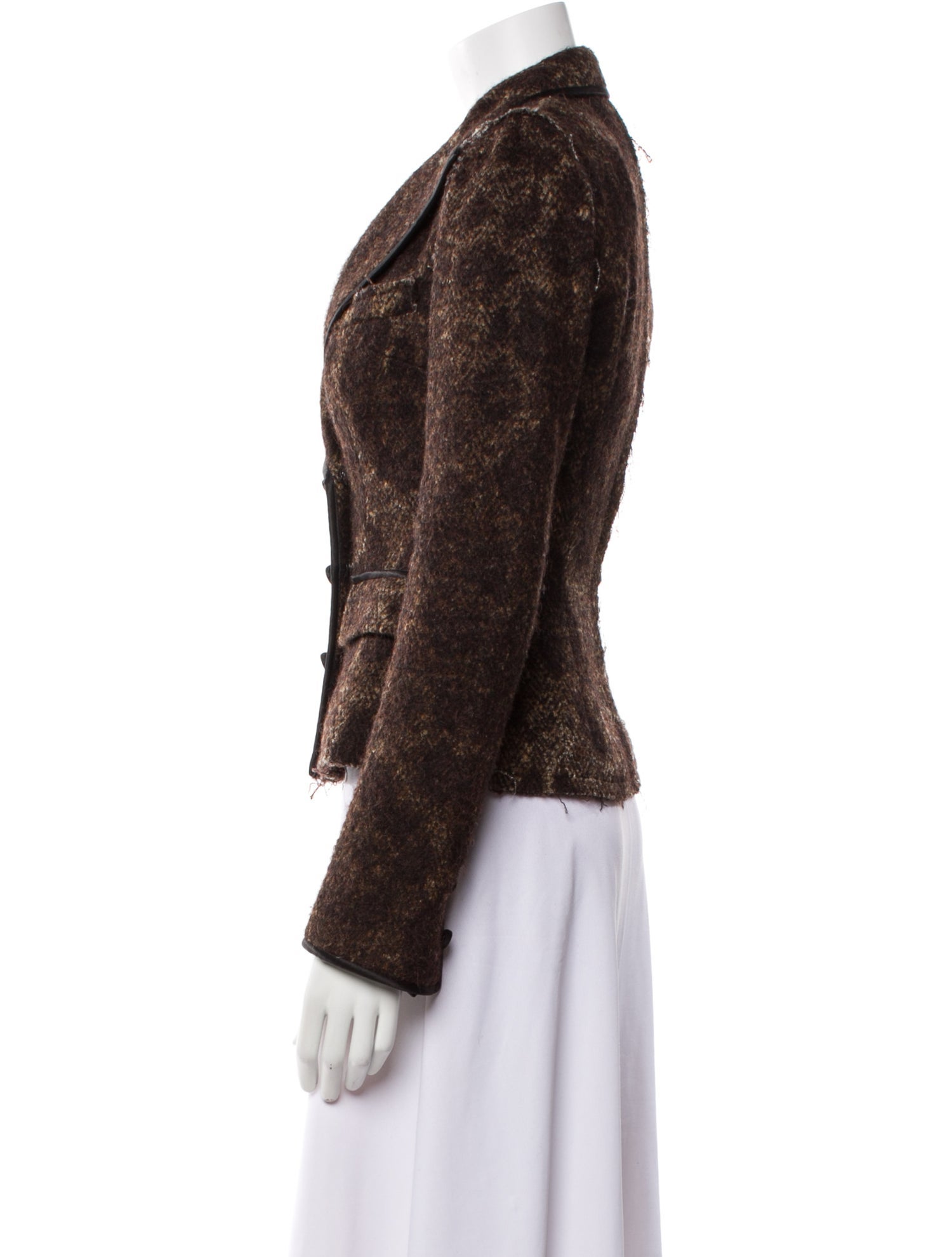 Dolce & Gabbana Wool Plaid Print Evening Jacket