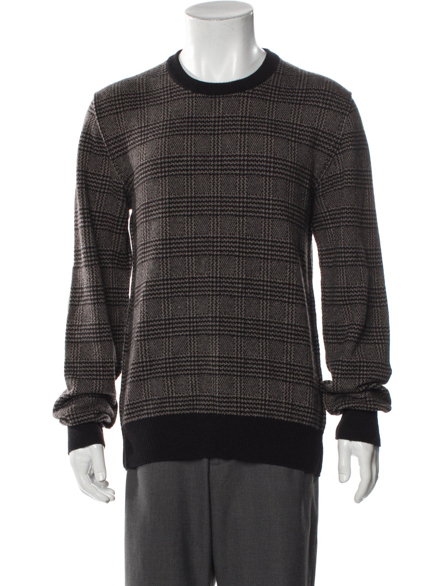 Dolce & Gabbana Cashmere Plaid Print Pullover