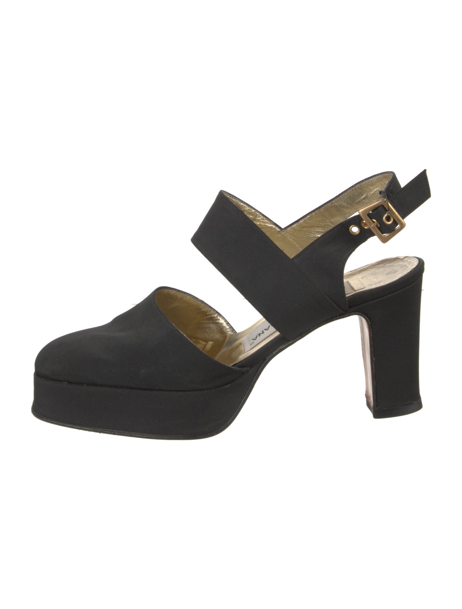 Dolce & Gabbana Vintage Nylon Slingback Pumps