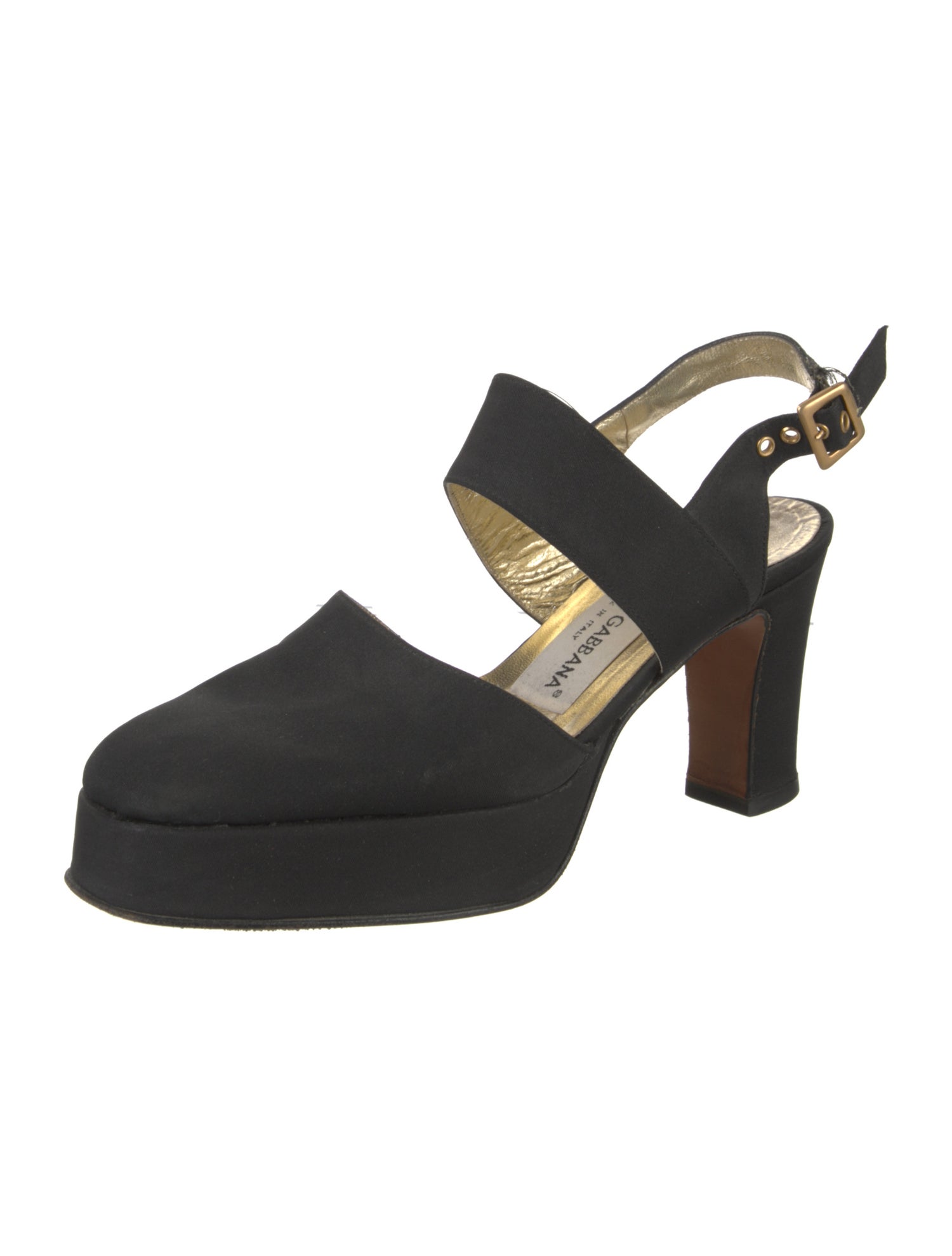 Dolce & Gabbana Vintage Nylon Slingback Pumps