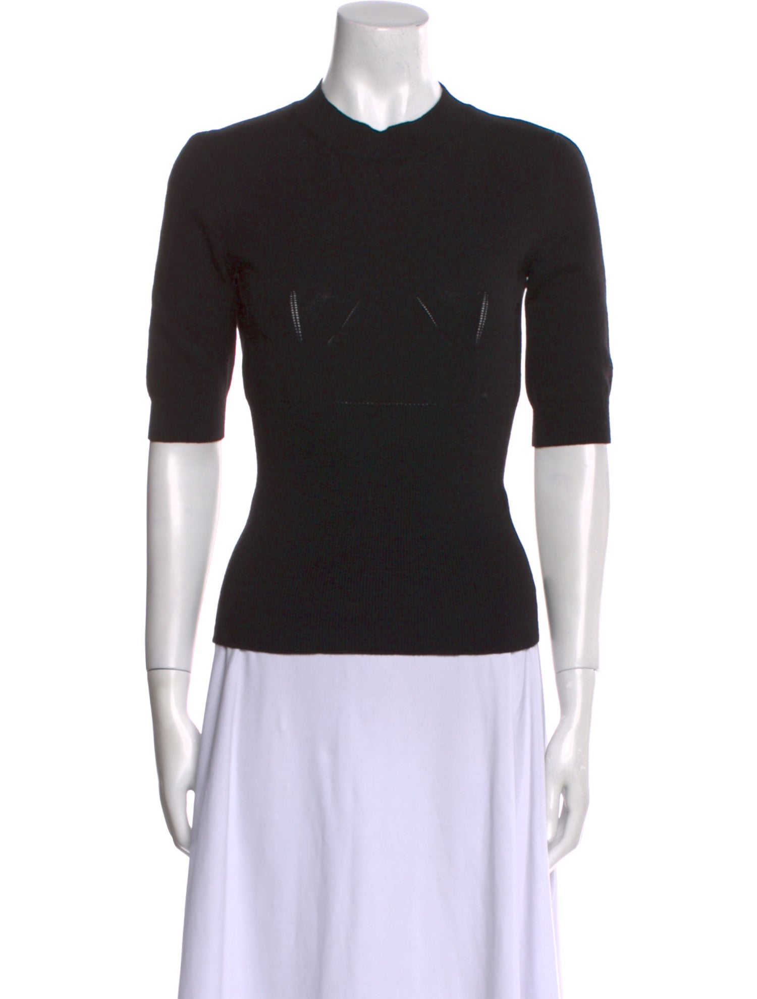 Dolce & Gabbana Virgin Wool Mock Neck Top