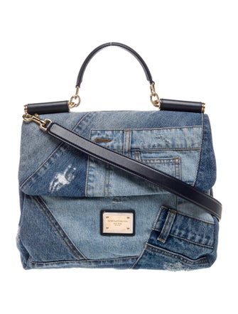 Dolce & Gabbana Denim Top Handle Bag