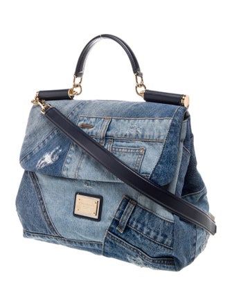 Dolce & Gabbana Denim Top Handle Bag