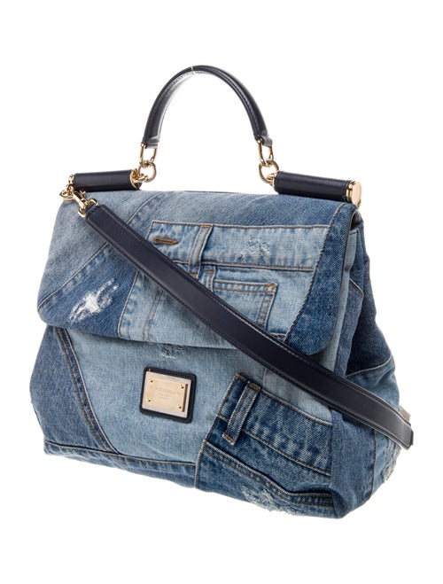 Dolce & Gabbana Denim Top Handle Bag