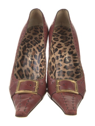 Dolce & Gabbana Leather Animal Print Pumps