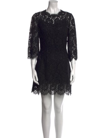 Dolce & Gabbana Lace Pattern Mini Dress