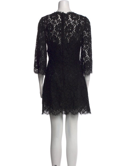 Dolce & Gabbana Lace Pattern Mini Dress