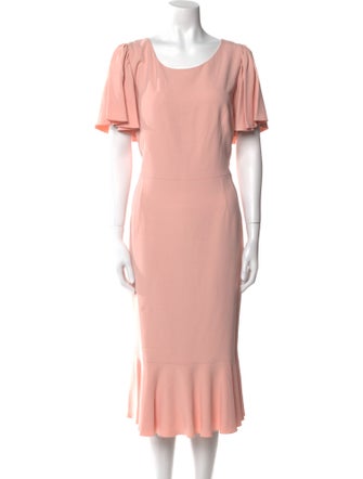 Dolce & Gabbana Scoop Neck Midi Length Dress