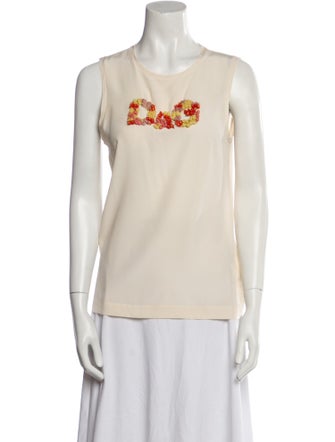 Dolce & Gabbana Silk Graphic Print Top