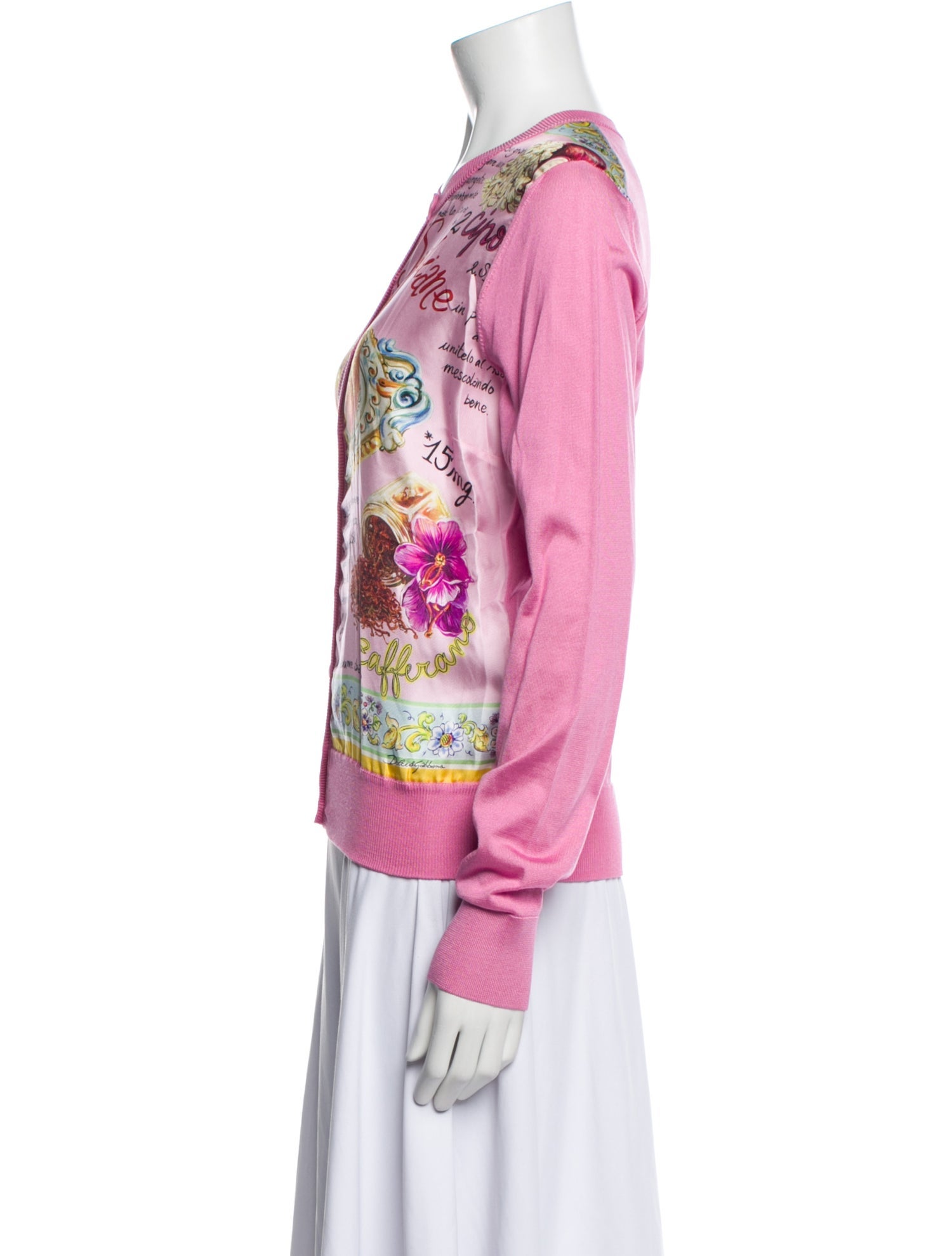 Dolce & Gabbana Silk Graphic Print Sweatshirt