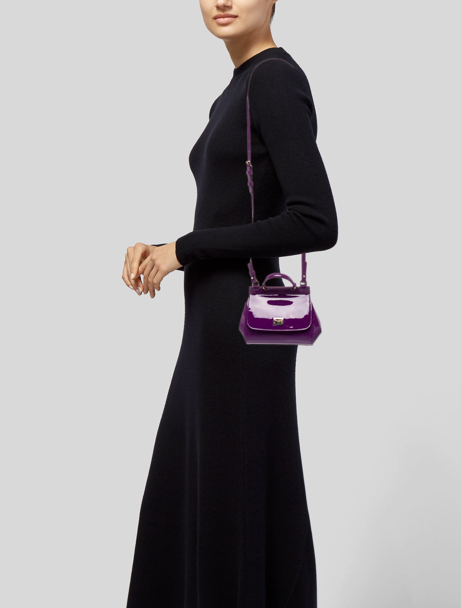 Dolce & Gabbana Patent Leather Crossbody Bag Mini