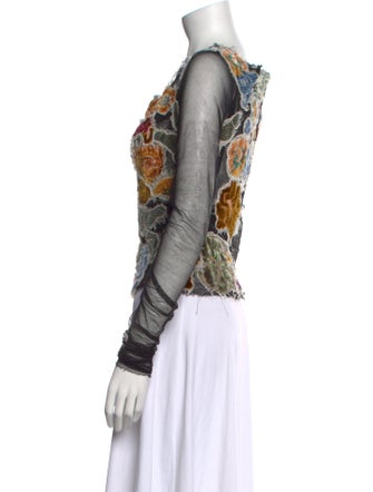 Dolce & Gabbana Printed Square Neckline Top