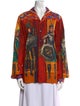 Dolce & Gabbana Printed Long Sleeve Button-Up Top