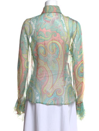 Dolce & Gabbana Paisley Print Long Sleeve Blouse