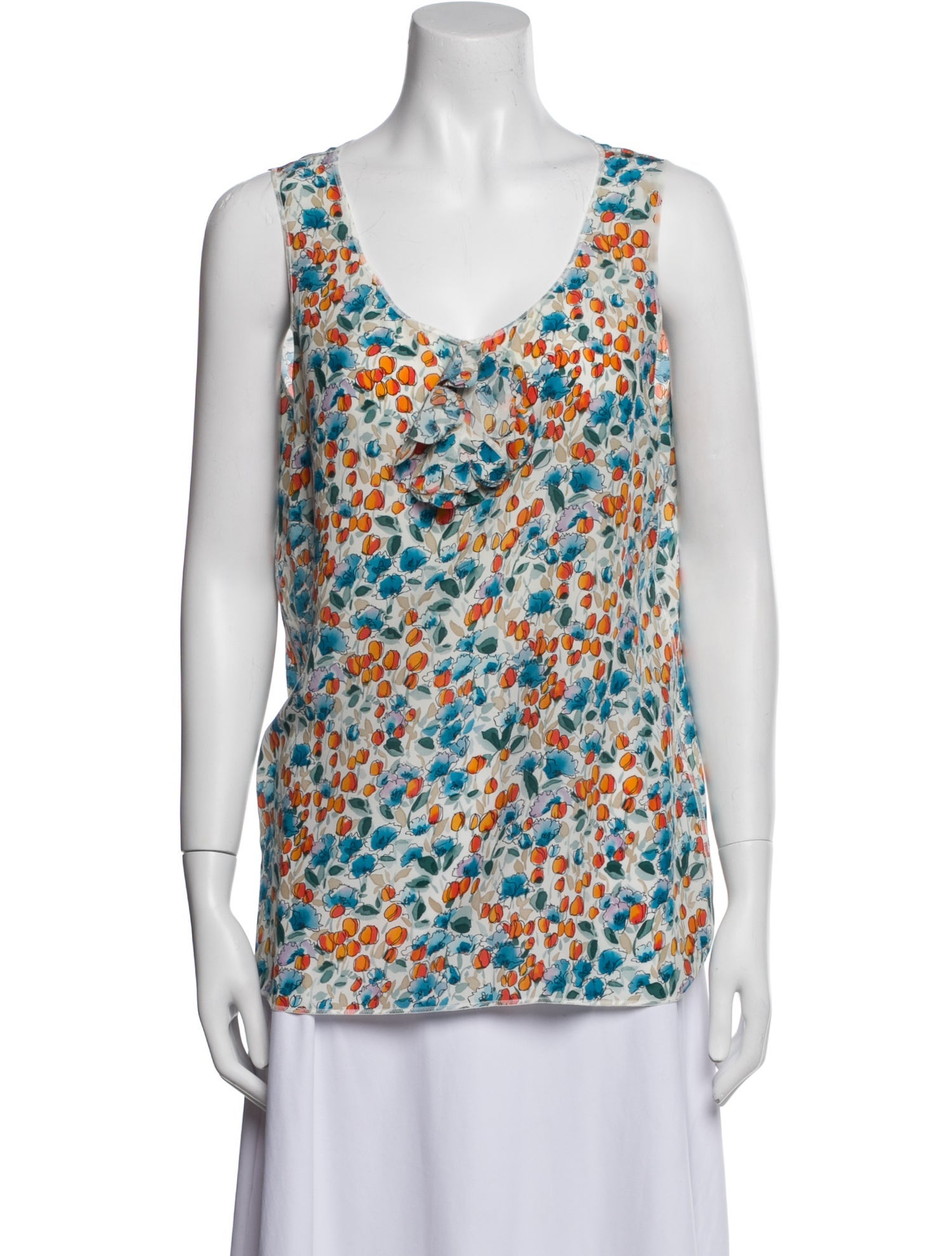 Dolce & Gabbana Printed Scoop Neck Top