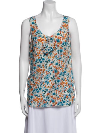 Dolce & Gabbana Printed Scoop Neck Top