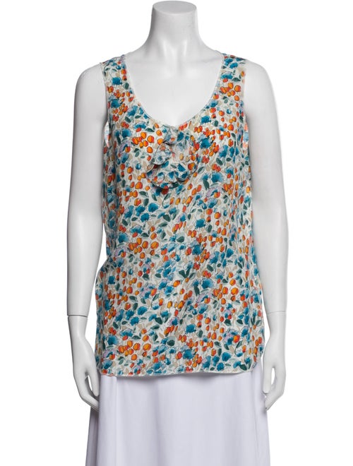 Dolce & Gabbana Printed Scoop Neck Top