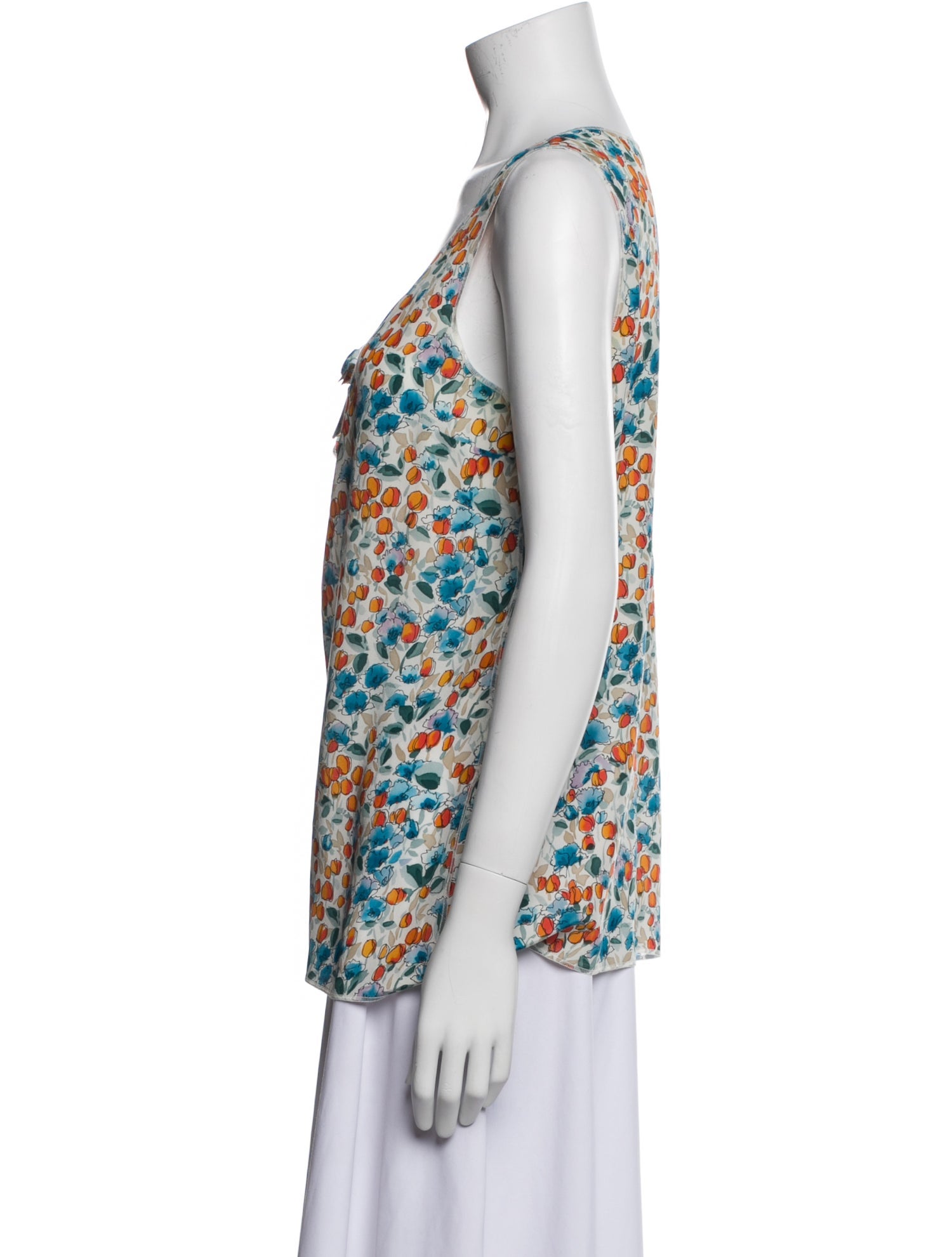 Dolce & Gabbana Printed Scoop Neck Top