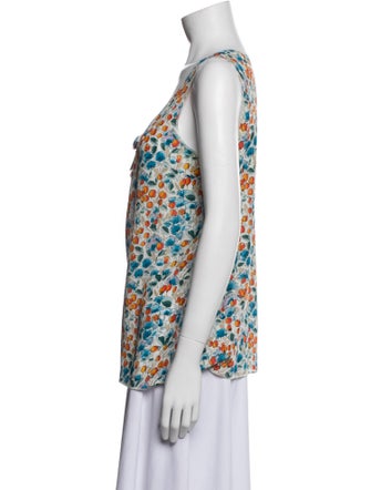 Dolce & Gabbana Printed Scoop Neck Top