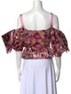 Dolce & Gabbana Floral Print Square Neckline Crop Top