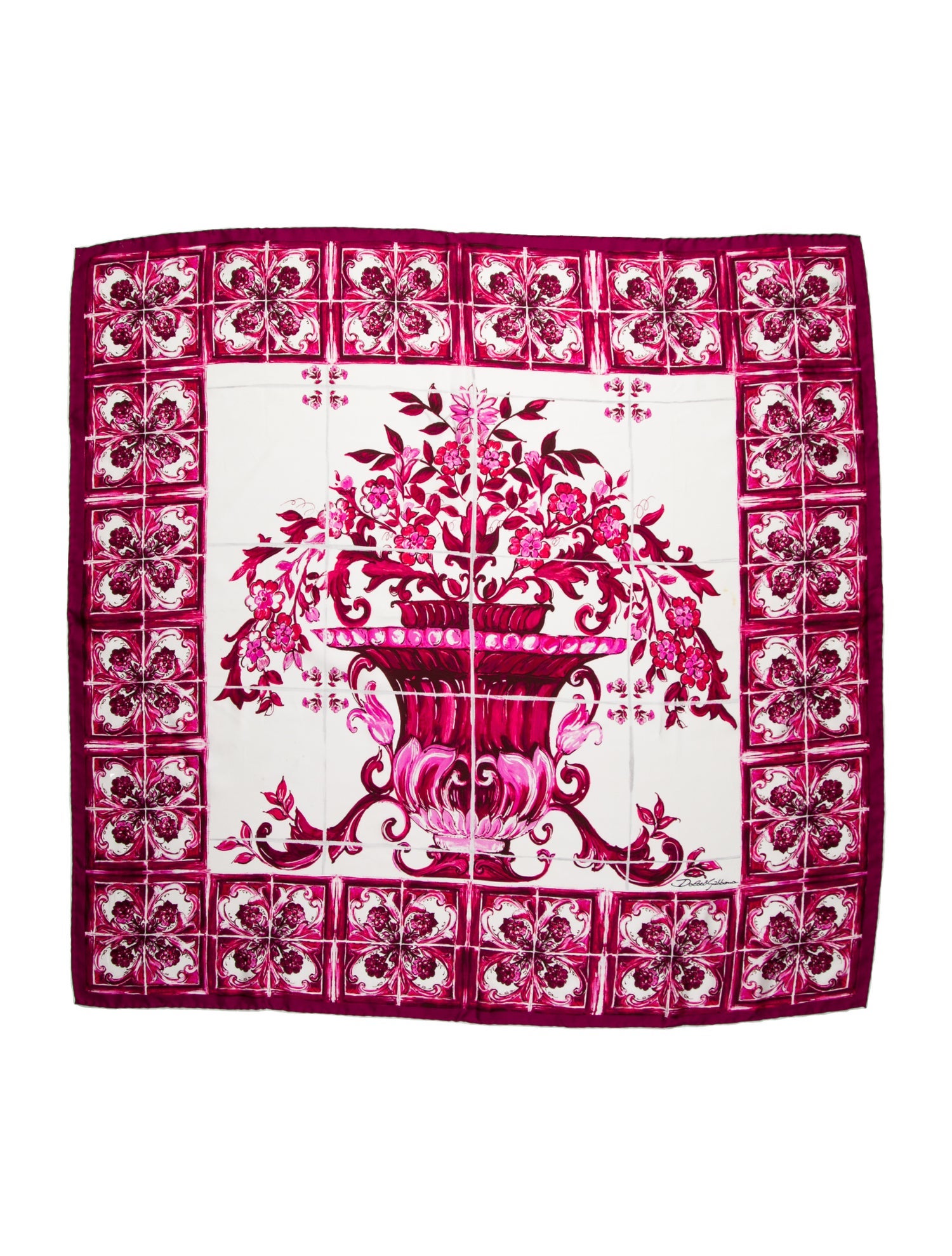 Dolce & Gabbana Silk Printed Scarf