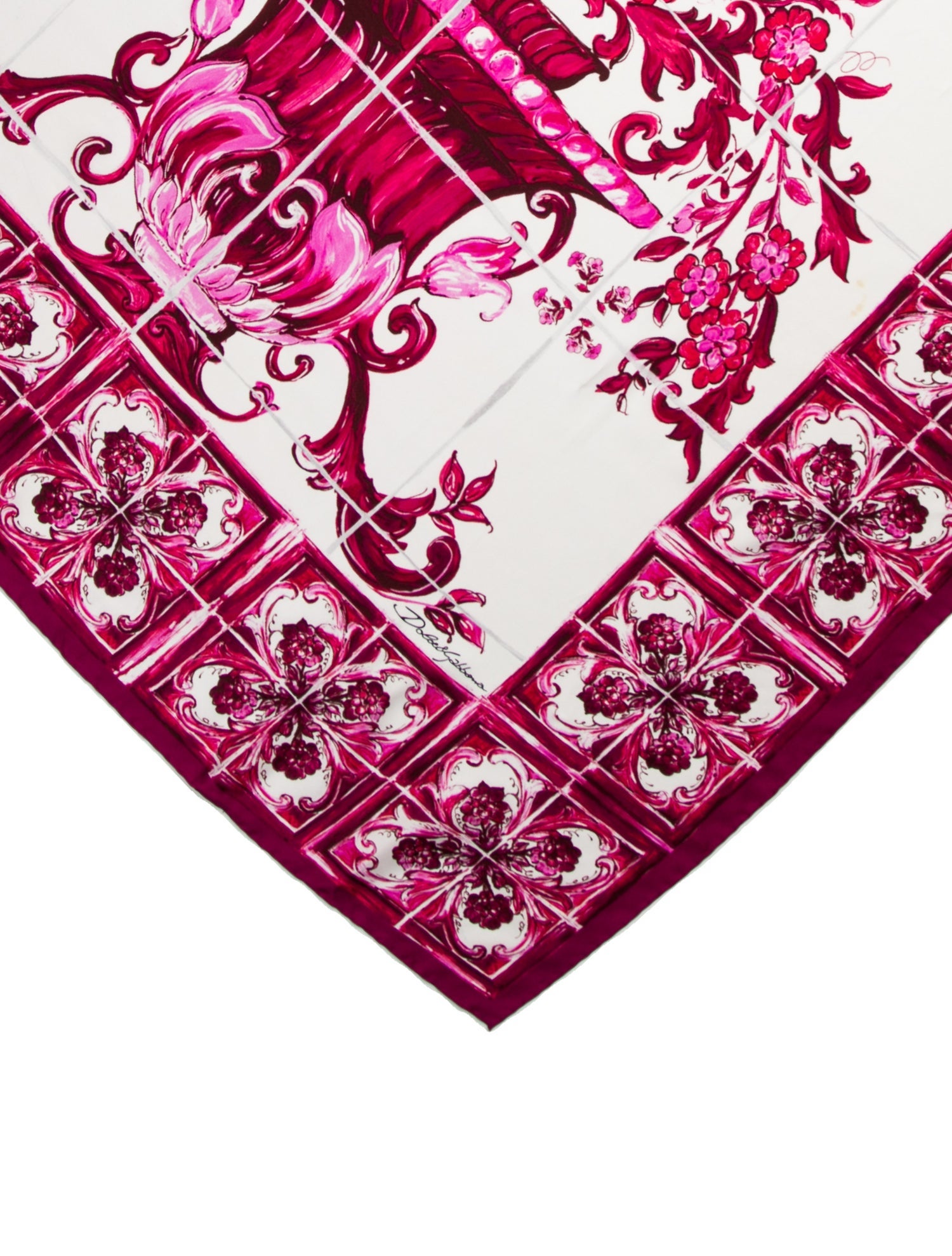 Dolce & Gabbana Silk Printed Scarf