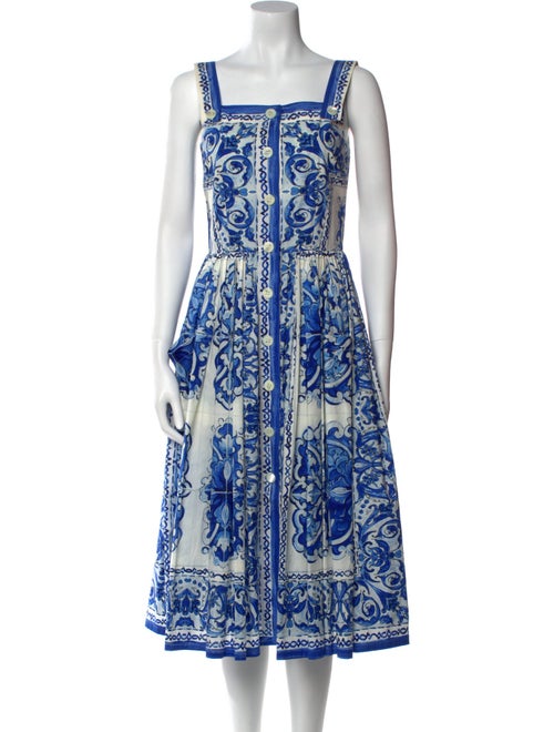 Dolce & Gabbana Printed Midi Length Dress