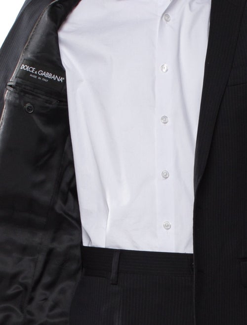 Dolce & Gabbana Virgin Wool Striped Two-Piece Blazer