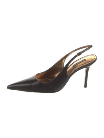 Dolce & Gabbana Leather Slingback Pumps
