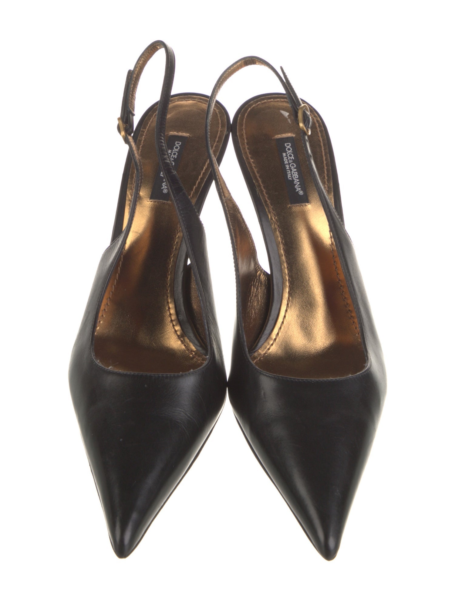 Dolce & Gabbana Leather Slingback Pumps