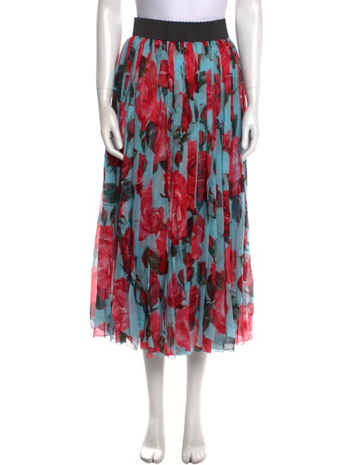 Dolce & Gabbana Silk Midi Length Skirt