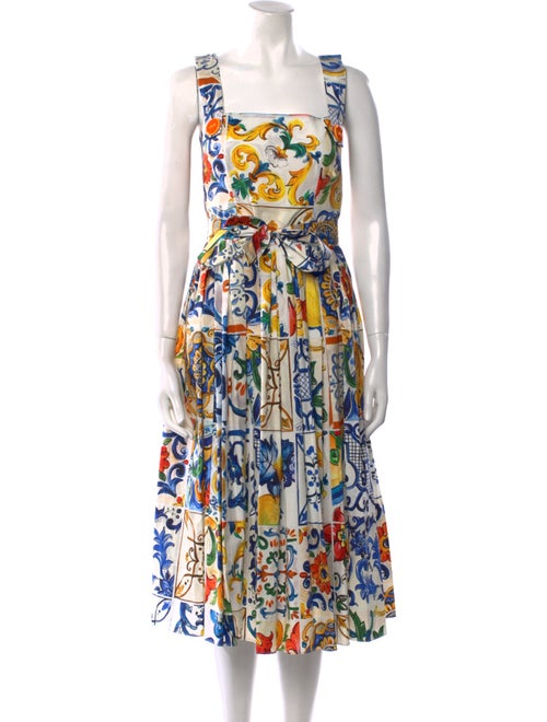 Dolce & Gabbana Printed Midi Length Dress