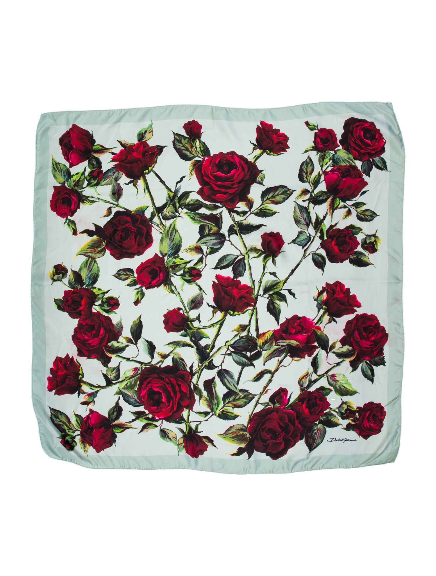 Dolce & Gabbana Silk Floral Print Scarf