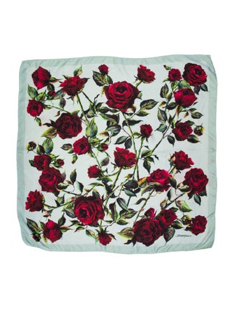Dolce & Gabbana Silk Floral Print Scarf