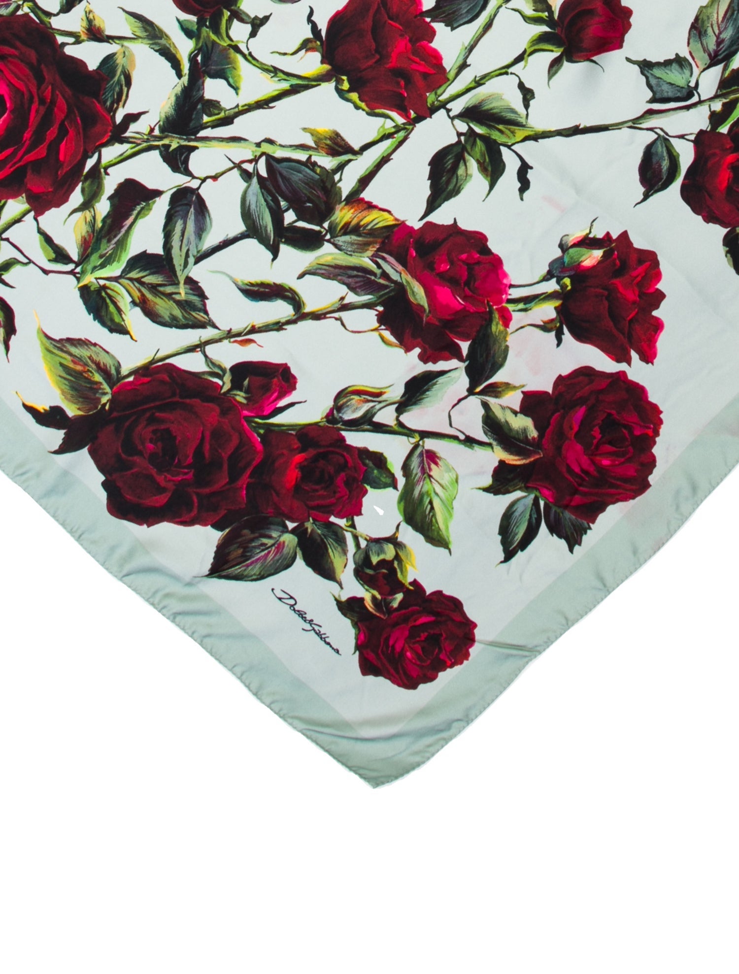 Dolce & Gabbana Silk Floral Print Scarf
