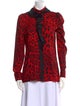 Dolce & Gabbana Silk Animal Print Button-Up Top